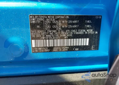 2019 Toyota Rav4 Xle z USA, uszkodzony, nr VIN JTMP1RFV0KJ004470